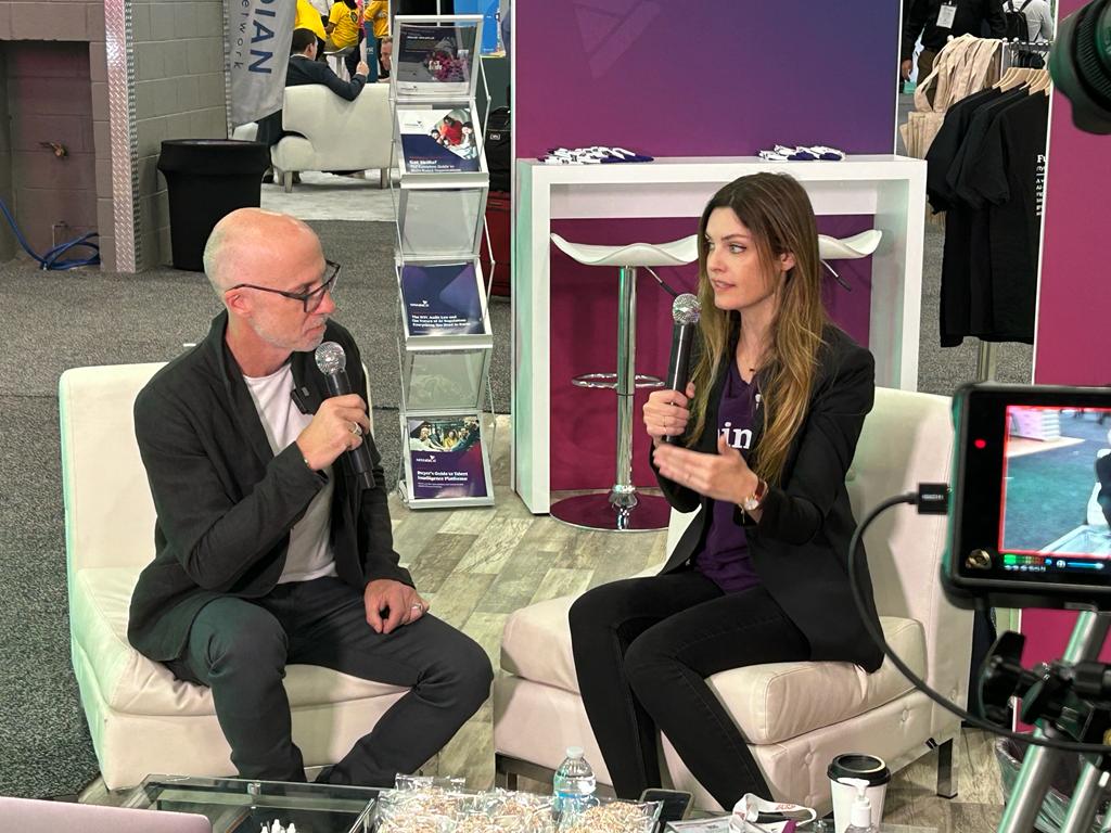 Dan Riley of RADICL talks to Isabelle Bichler of retrain.ai at HR Tech 2023