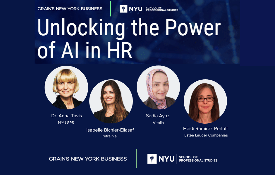 Speakers from NYU Crain's Business New York webinar